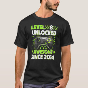 T-shirt Level 8 Awesome 2014 Video Game 8th Birth