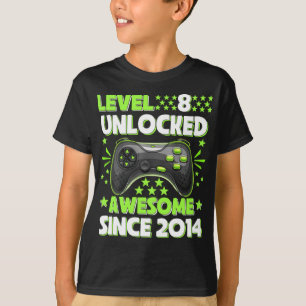 T-shirt Level 8 Awesome 2014 Video Game 8th Birth