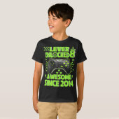 T-shirt Level 8 Awesome 2014 Video Game 8th Birth (Devant entier)