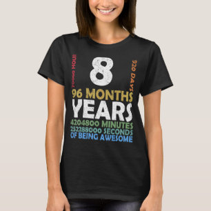 T-shirt Level 8 Video Game 8th Birthday Party Ret