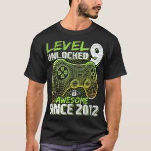 T-shirt Level 9 Awesome 2012 Video Game 9th Birth