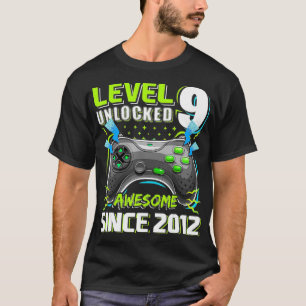 T-shirt Level 9 Awesome 2012 Video Game 9th Birth