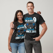 T-shirt Level 9 Awesome Since 2011 Video Game 9th (Unisexe)