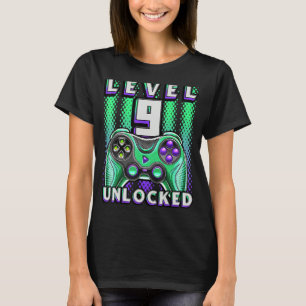 T-shirt Level 9 Video Game 9th Birthday Gamer Boy