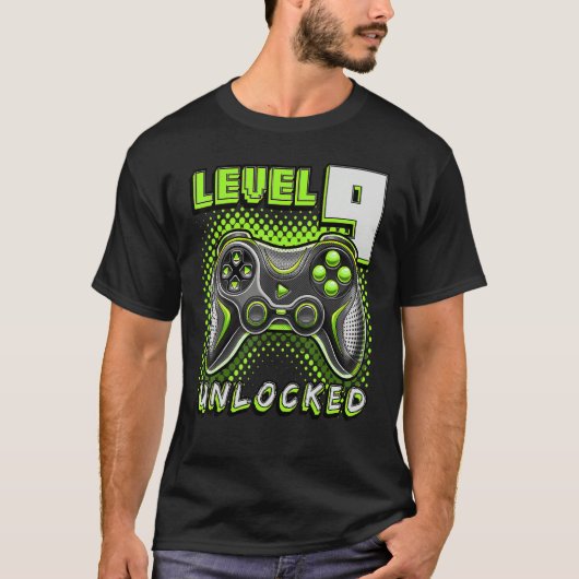 T-shirt Level 9 Video Game 9th Birthday Gamer Boy (Devant)