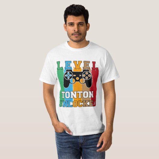 T-shirt Level Tonton Unlocked Design Wht (Devant entier)