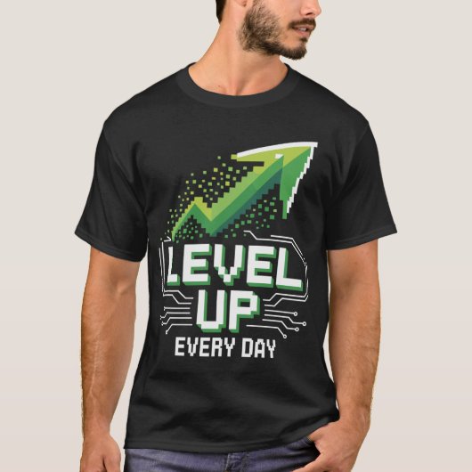 T-shirt Level Up Every (Devant)