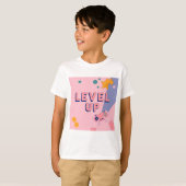 T-shirt "Level Up" Gaming Illustration with Controller (Devant entier)