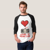 T-shirt Level Up Your Love, Retro Pixel Gaming Design (Devant entier)