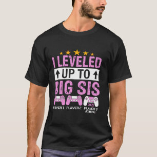 T-shirt Leveled jusqu'à la grande soeur encore 2025 Gamer