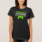 T-shirt Leveled To Step Brother Est 2023 Nouveau Frère G (Devant)