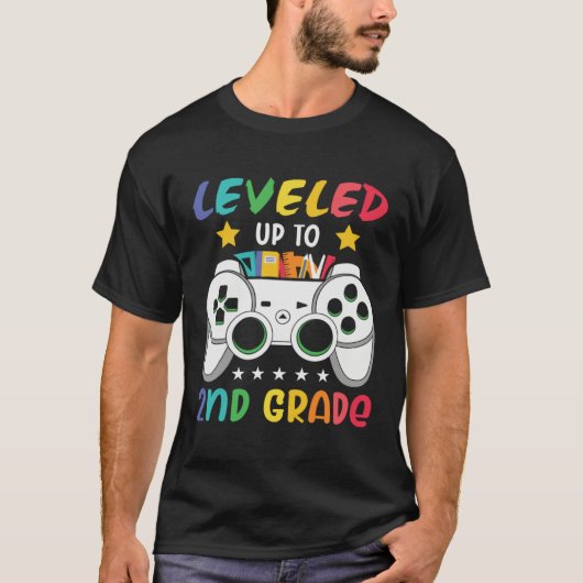 T-shirt Leveled Up To 2nd Grade  Gaming 1st Grade Graduati (Devant)