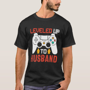 T-shirt Leveling Jusqu'À Mari Amoureux De Jeu Vidéo Drô