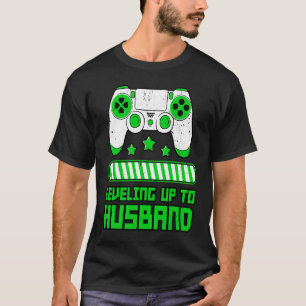 T-shirt Leveling Jusqu'À Mari Gamer Boyfriend jeu Contro
