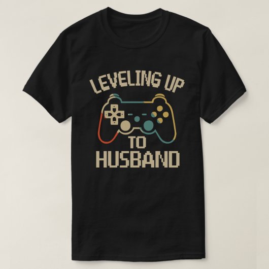 T-shirt Leveling Jusqu'À Mari Gamer Nouveau marié Groom Ca (Design devant)