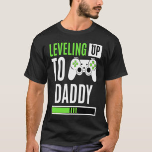 T-shirt Leveling Jusqu'À Papa Gamer Jeux RPG Ordinateur Pa