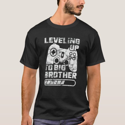 T-shirt Leveling Up Big Brother Big Brother Idea (Devant)