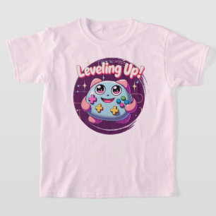 T-shirt Leveling Up ! Contrôleur de jeu Kawaii Tee