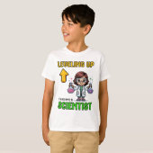 T-shirt Leveling Up Scientist Ck To School Funny Gamer Gir (Devant entier)