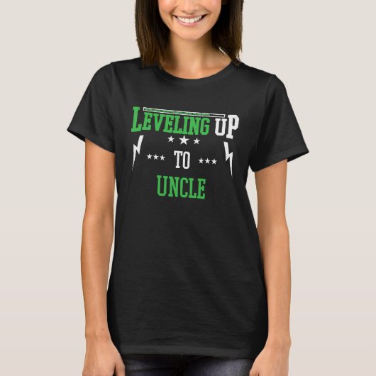 T-shirt Leveling Up To Uncle  For Becoming Uncle (Devant)