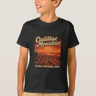 T-shirt Lever de soleil sur la montagne Cadillac dans le M