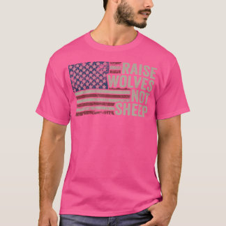 T-shirt Lever Loups pas mouton Parentin patriotique améric