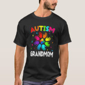 T-shirt Lever Sensibilisation sur l'autisme Main Grand-mèr (Devant)