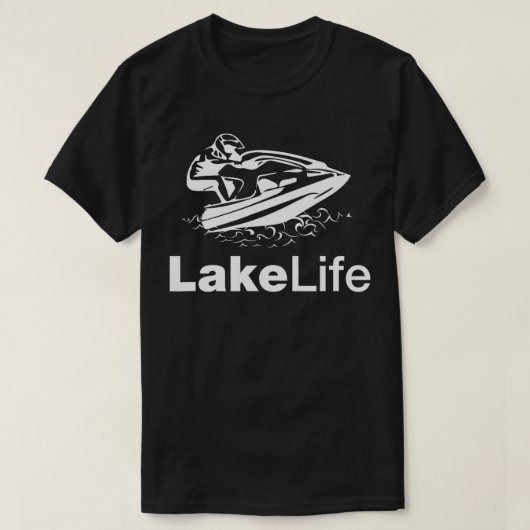 T-shirt Levez-vous Jet Ski Lake Life 2Stroke (Design devant)