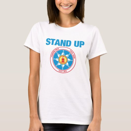 T-shirt levez-vous pour la roche debout (Devant)