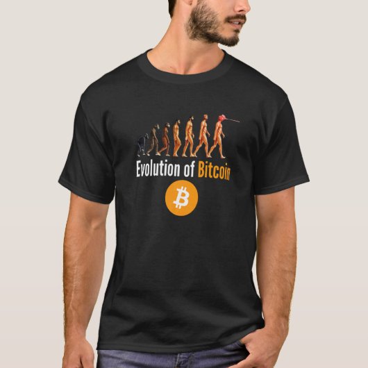 T-shirt L'Évolution De Bitcoin Btc Crypto Cryptomonnaie (Devant)