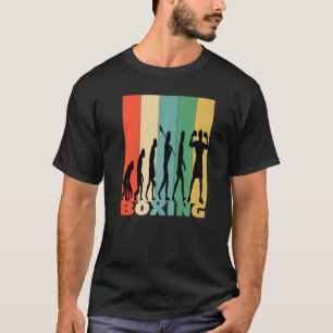 T-shirt L'Évolution De La Boxe Vintage Pour Boxer Et Poing