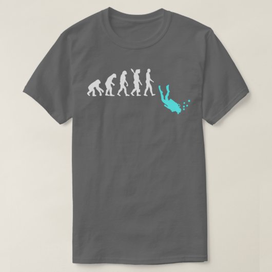 T-shirt L'évolution de la plongée sous-marine (Design devant)