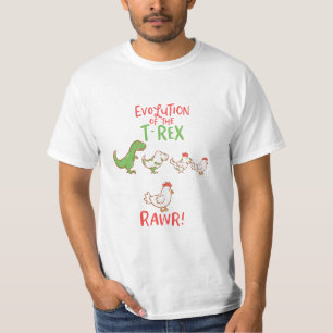 T-shirt L'Évolution De La Rive-T-Rex ! Dino Dino Dino Dic