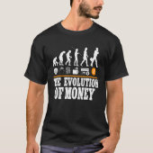 T-shirt L'Évolution De L'Argent Cypto Bitcoin Blockchain (Devant)