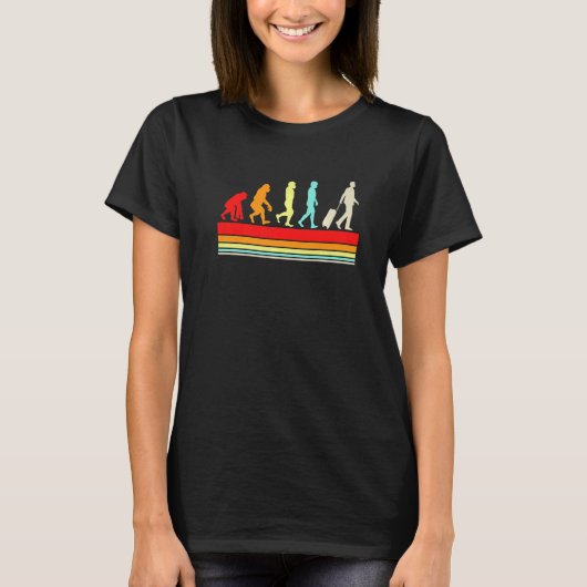 T-shirt L'Évolution De L'Homme Voyageur Évolution Voyage R (Devant)