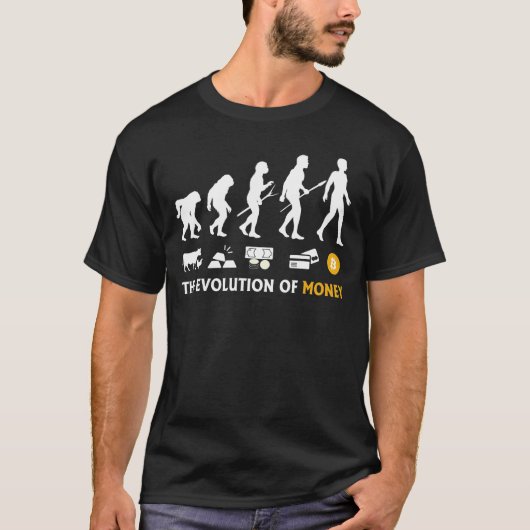 T-shirt L'évolution de Money Bitcoin btc Crypto Coin (Devant)