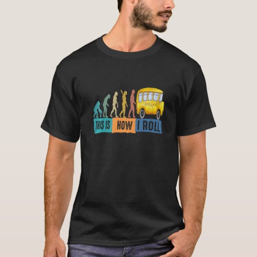 T-shirt L'évolution du bus C'est comme ça que je roule le  (Devant)