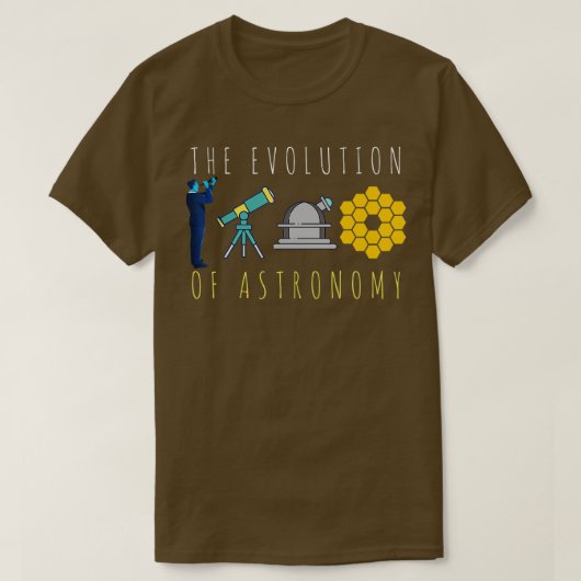 T-shirt L'Évolution Du Télescope Spatial Astronomique JWST (Design devant)