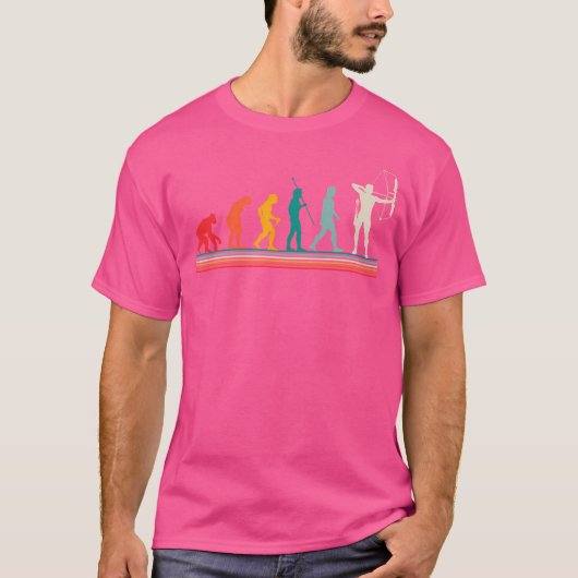 T-shirt L'évolution du tir à l'arc drôle Bowman (Devant)
