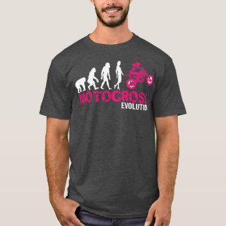 T-shirt L'évolution parfaite d'un cadeau de femme Motocros