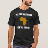 T-shirt L'évolution tue le racisme (Devant)