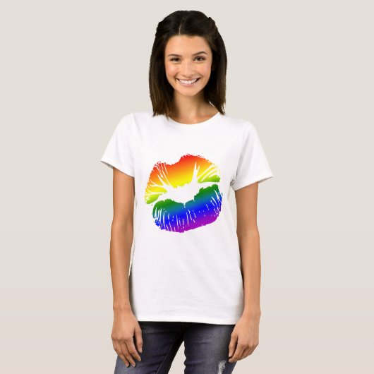 T-shirt Lèvres 1 d'arc-en-ciel (Devant entier)