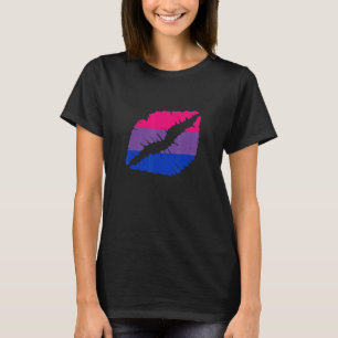 T-shirt Lèvres à drapeau bisexuel LGBTQ Bisexual Pride Bi