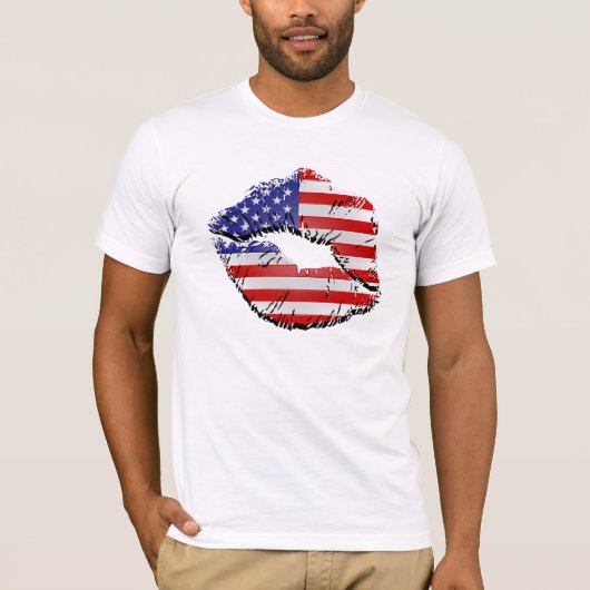 T-shirt Lèvres américaines (Devant)