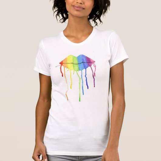 T-shirt Lèvres Arc-en-Ciel (Devant)