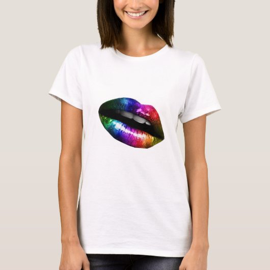 T-shirt Lèvres arc-en-ciel (Devant)