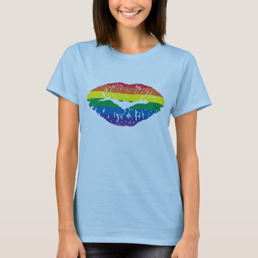 T-shirt Lèvres arc-en-ciel (Devant)