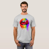 T-SHIRT LÈVRES ARC-EN-CIEL (Devant entier)