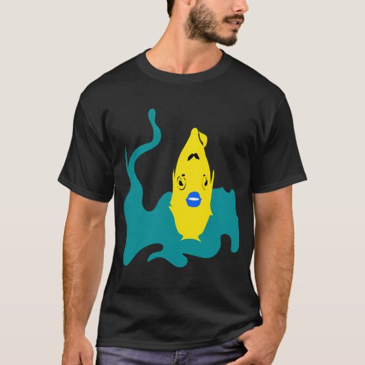T-shirt lèvres bleues (Devant)