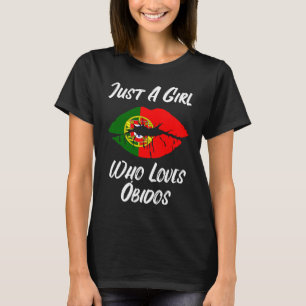 T-shirt Lèvres Bouche Aimer Portugais Drapeau Obidos